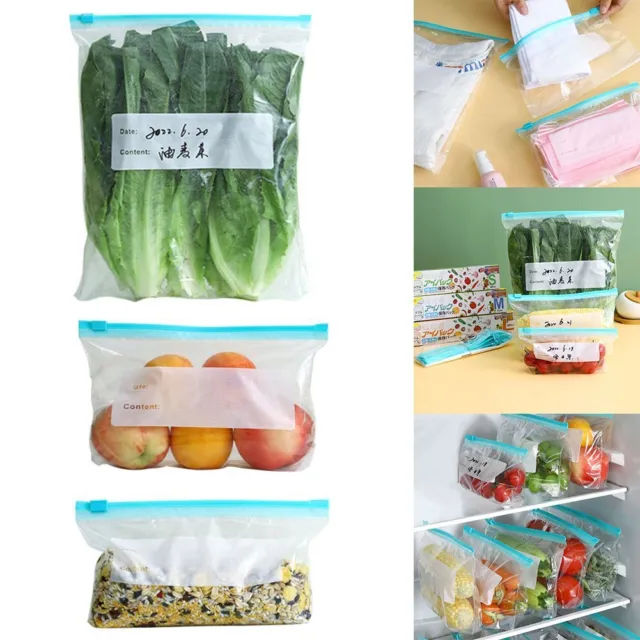 Sellado bolsa de alimentos limpia y ordenada transpa reutilizable