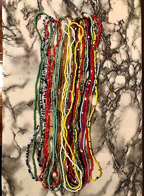 BRAND NEW 14pcs African Waist Beads Belly Hips Elastic 30inches Assorted colors