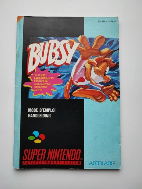 ⭐Notice/Manual⭐ Bubsy Nintendo SNES FAH