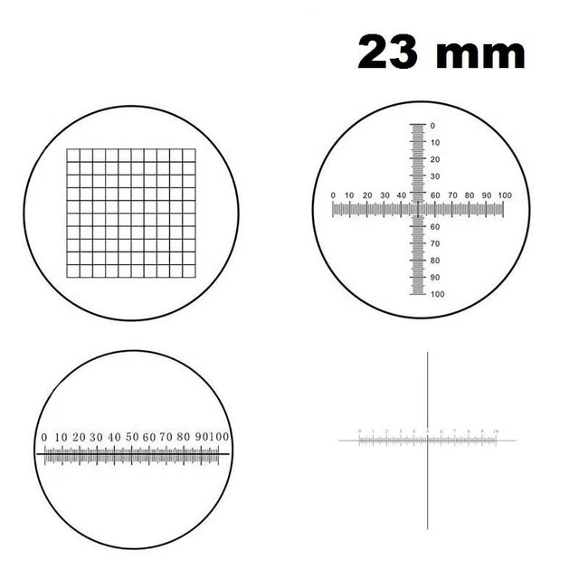 Microscope Eyepiece Micrometer Optical Glass Scale Calibration Cross Ruler