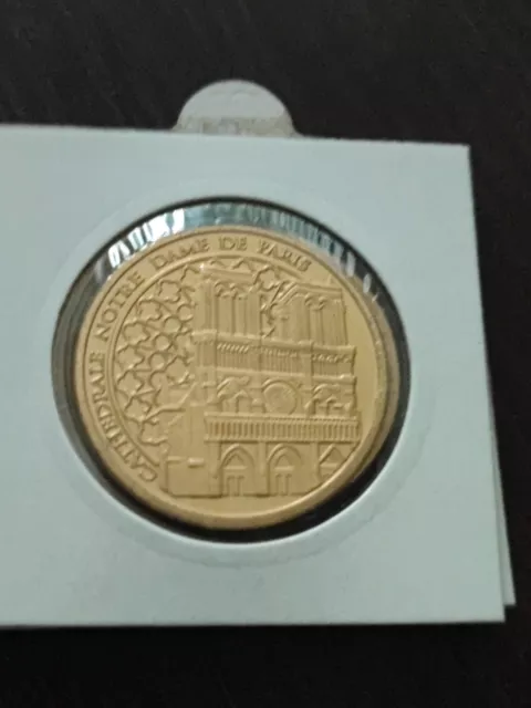 Médaille Souvenir et Patrimoine Notre Dame De Paris Façade Rosace Or