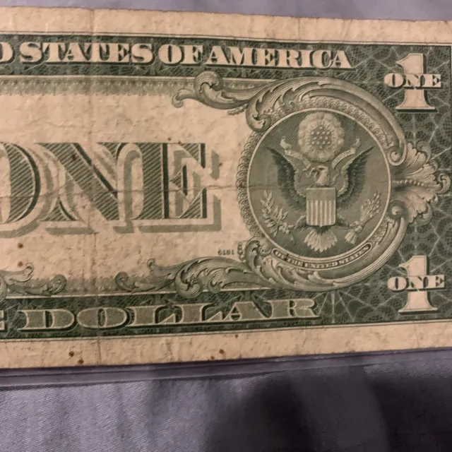 Series 1935 F One Dollar $1 Blue Seal Silver Certificate Rare Misprint US Money 5