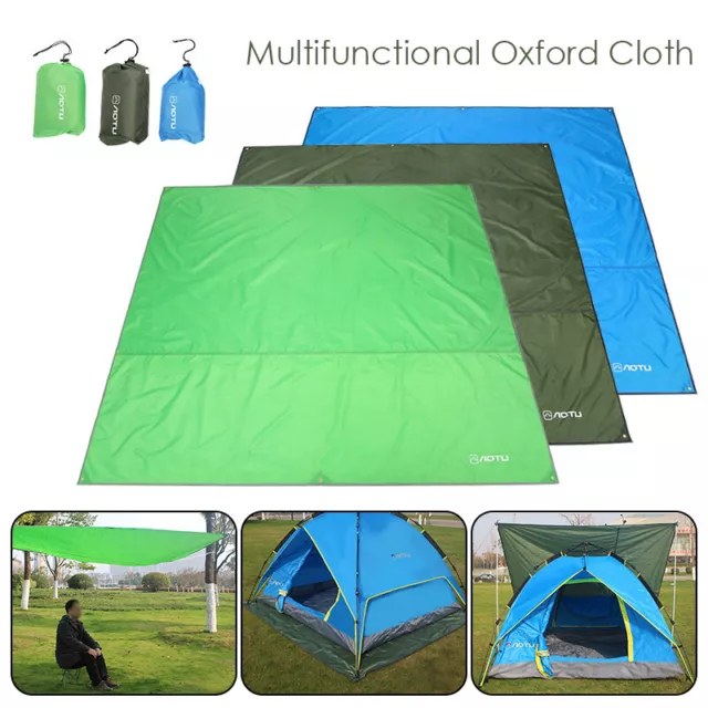 Camping Tent Tarp Waterproof Shelter Awning Sun Shade Picnic Pad Rain Cover Mat