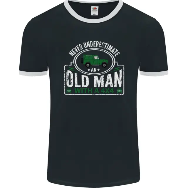 An Old Man With a 4x4 Off Roading Off Road Mens Ringer T-Shirt FotL