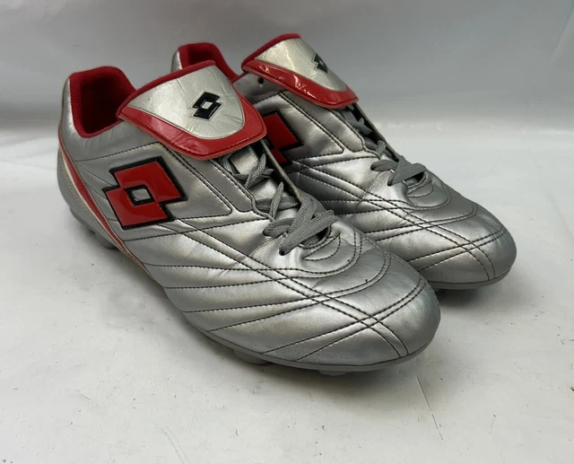 LOTTO PUNTO FLEX Football Boots Mens Size UK 10.5 Vintage Silver Leather 26.95 PicClick UK