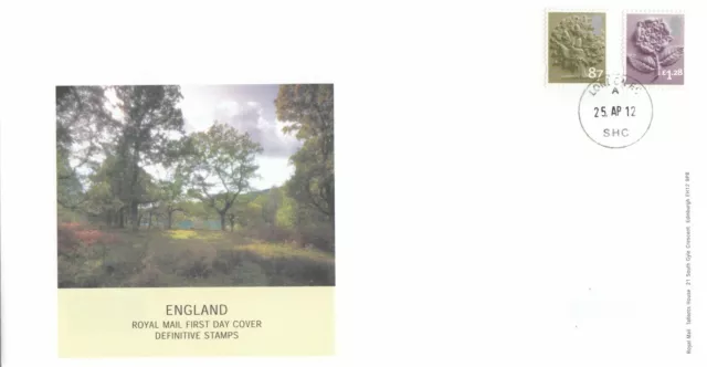 (51849) GB England FDC £1.28 87p Definitives London EC SHC 2012