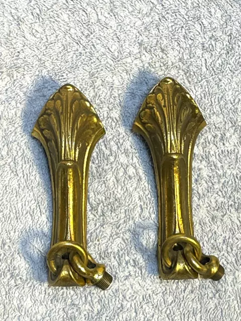 CAST BRASS Lamp Light LEG FOOT ARM ? Replacement part ART DECO VICTORIAN marked