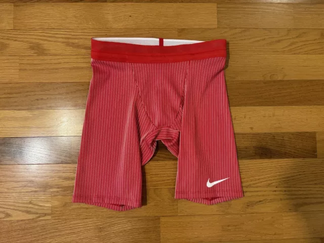 New M Nike Pro Elite Tights Shorts Red Track & Field Made In USA AO8152-657 Men