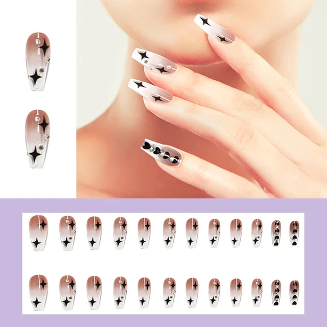 24 Pieces Of Fake Nails Star Nail Wear Nail Nail Piece Finished Wear Nail Piece