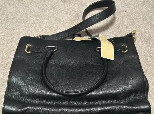 MICHAEL Kors Black Leather Large Hamilton Tote 2