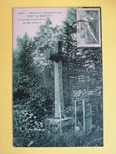 CPA stamp Olympiad 1924 FOREST OF MERVENT VOWING CALVARY CAVE Father MONTFORT