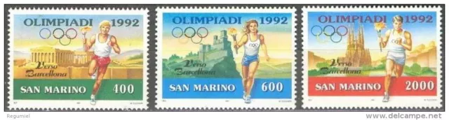 San Marino - Juegos Olimpicos - Olympic Games Barcelona 92 - Yvert 1266/68 Mnh