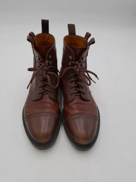 LANVIN BROWN LEATHER Brogue Lace Up Boots Uk Size 8 £15.49 - PicClick UK