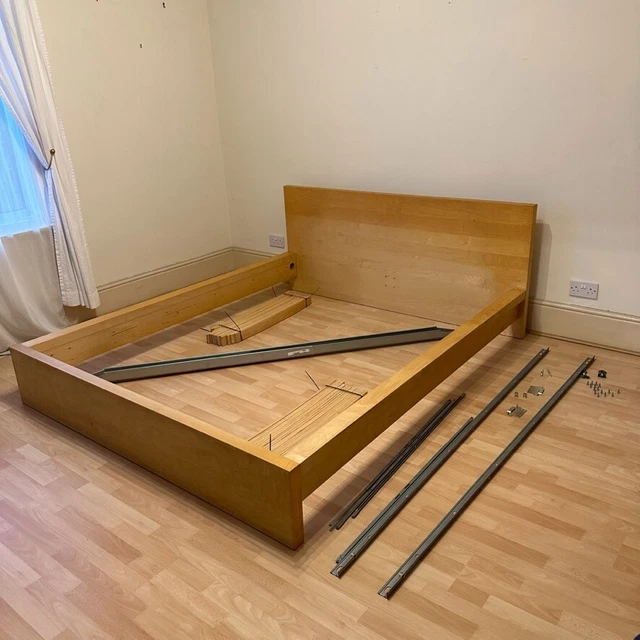 IKEA MALM EURO King Size Bed 160cm x 200cm Inc. all parts & IKEA