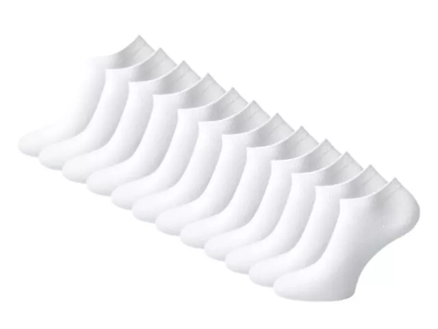 12 Pairs Mens Women's Ankle White Thin Cotton Low Cut No Show Sneakers Socks