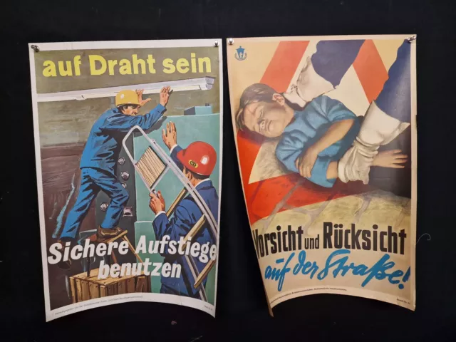 10 alte DIN A2 Plakate der BG zum Thema Unfallverhütung ca 50 - 80er Jahre #24