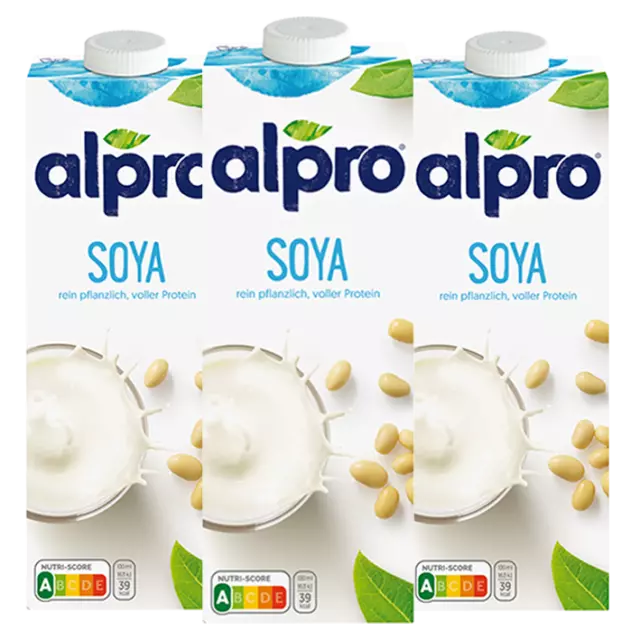 Alpro Sojadrink Original, 1 Liter, 3er Pack