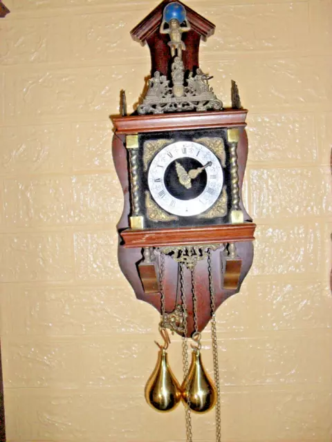 Vintage Zaanse Wall Pendulum Dutch Clock