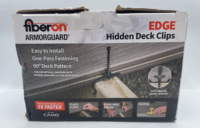Kit de sujetador de cubierta oculta Fiberon ARMORGUARD BKT BRD AG CE 90 unidades *Caja abierta*