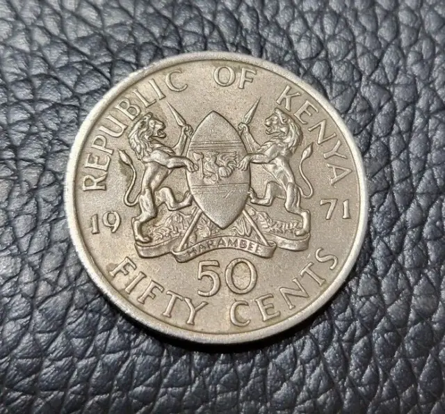1971 Kenya 50 Cent Coin