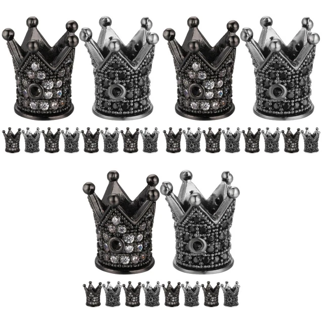 30 Pcs crown loose beads Perles De Couronne Accessoires De Bracelets Ornements E