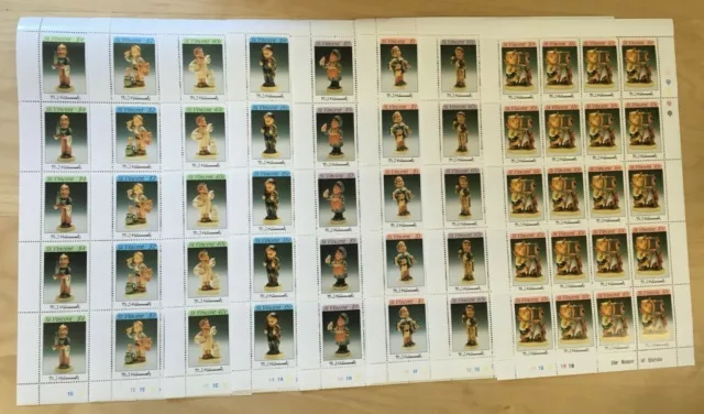 FULL SHEETS St. Vincent 1990 SC# 1393-8 - Hummel Figurines - 8 Sheets of 20, MNH