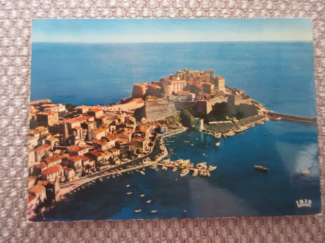 Carte postale vintage 1977 CALVI Corse La Marine et la Citadelle