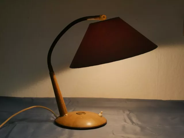 Temde Lampe Schreibtischlampe Schwanenhals Rockabilly 50er 60er vintage