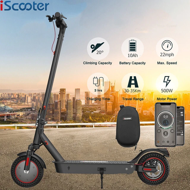ISCOOTER I9 MAX Folding Electric Scooter 500W Motor 10Ah Battery Kick E
