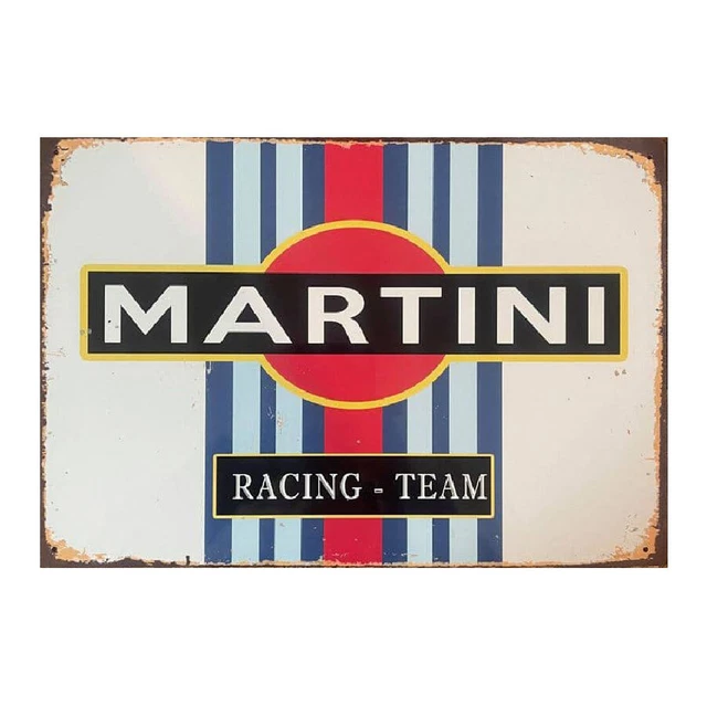 MARTINI RACING TEAM Metal Advertising Wall Sign £19.99 - PicClick UK