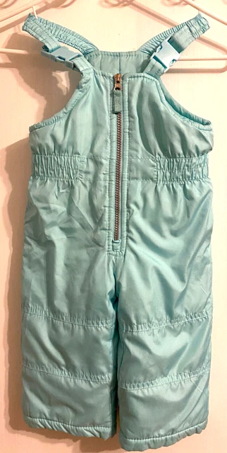 Carters Snow Pants Baby Infant Boy Girl Size 12 Months Bib Light Blue Ski