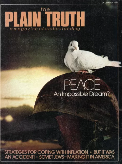 COLLECTIBLE (1976/12) PLAIN TRUTH Magazine PEACE An Impossible Dream?"