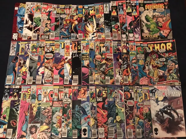 HUGE MARVEL Bronze lot of 50 comics, Spider-Man, X-Men, Thor, Hulk, Iron Man....