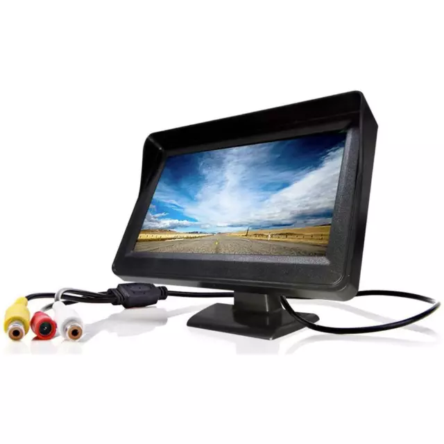 Monitor Lcd Tft 4,3” A Colori Auto Camper Per Telecamera Retromarcia Rear View