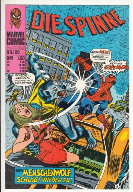 Die SPINNE Nr. 126 (1) sehr guter ZUSTAND Williams ORIGINAL spider-man