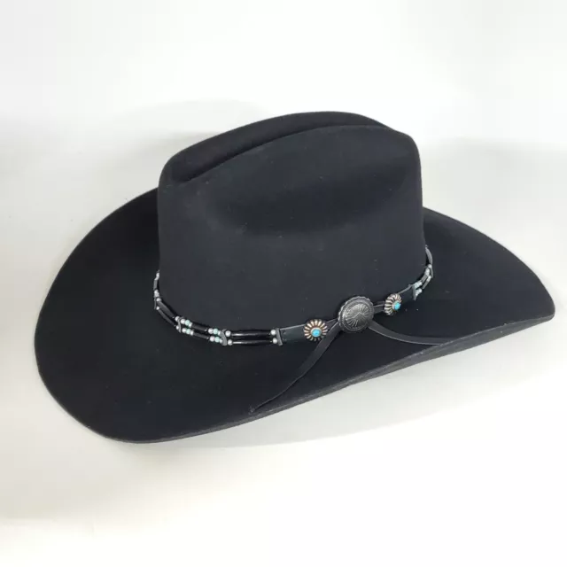 Shyanne Cattleman Crease Black Wool Felt Buckle Band Western Hat Womens One Size