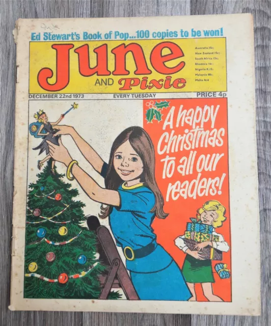 Vintage ‘June and Pixie’ Comic December 22nd 1973  – 50 years old! Collectable