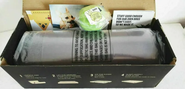 Barkbox Memory Foam Platform Dog Bed Mattress Orthopedic  Grey | Medium
