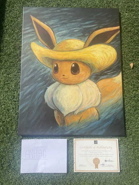 POKEMON VAN GOGH Giclée Eevee Evoli 70 x 55 cm Canvas Wall