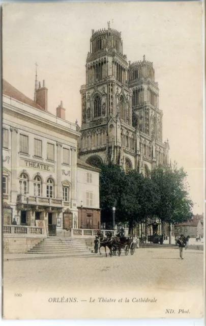 CP 45 Loiret - Orléans - Le Théâtre et la Cathédrale