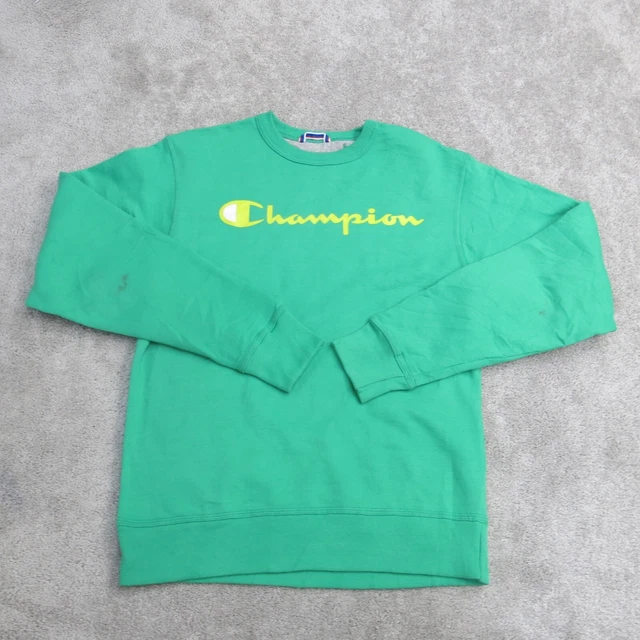 Championship Mens Pullover Sweatshirt Long Sleeve Athletic Wear Green Size Small