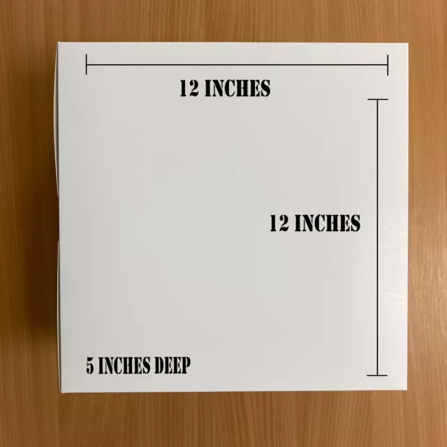 Fold Flat White Square Cardboard Cake Boxes / Cupcake Box - Various Sizes