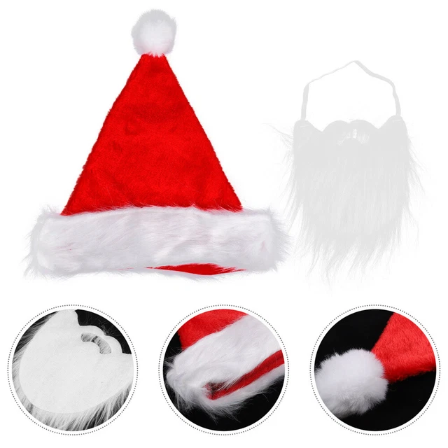1 set unico comodo cappello di Natale barba Babbo Natale