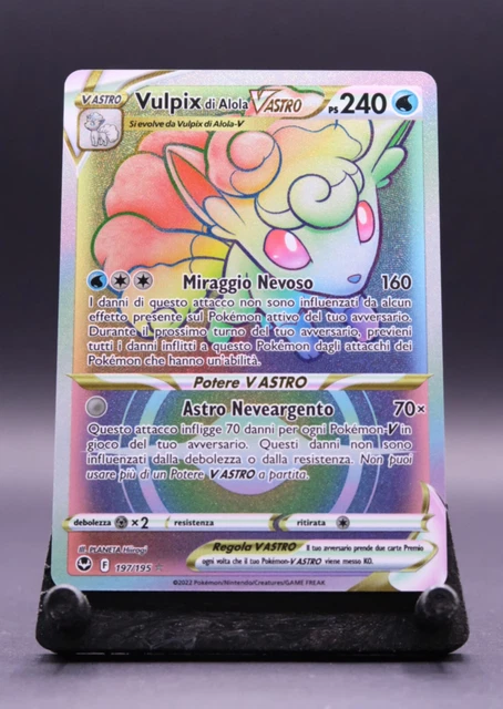CARTA POKEMON VULPIX di Alola V Astro Rara Segreta Tempesta Argentata ...
