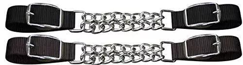 Showman Fully Adjustable Double Chain Nylon Curb Strap