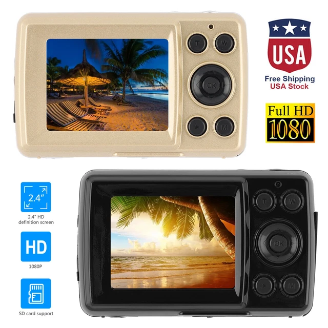 Digital Camera 2.4 Inch TFT LCD Screen 4X Zoom HD 16MP 1080P Anti-Shake Mic US~