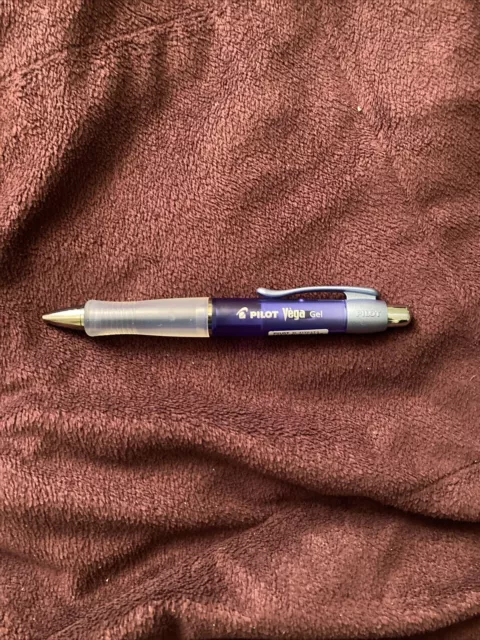 Dr. Grip Pilot Vega Gel Pen, Capless, Fine 0.7 mm, Black Ink, Purple Barrel