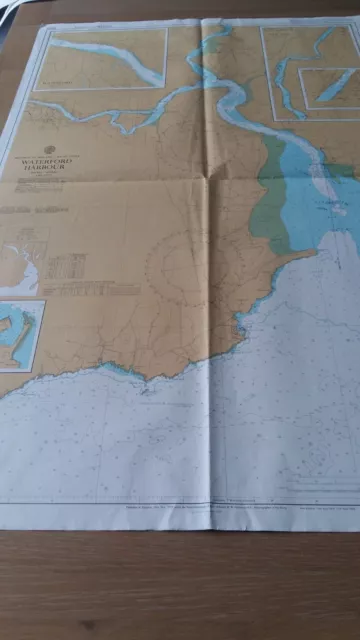 1990 Admiralty Nav. Map:2046:Ireland. Waterford Harbour, New Ross & Dunmore East