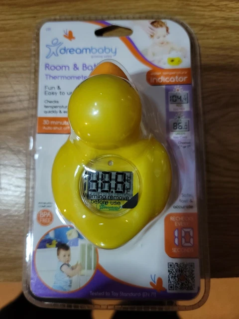 Dreambaby Room and Bath Thermometer & Yellow Duck Bath Toy - - BPA Free - NEW