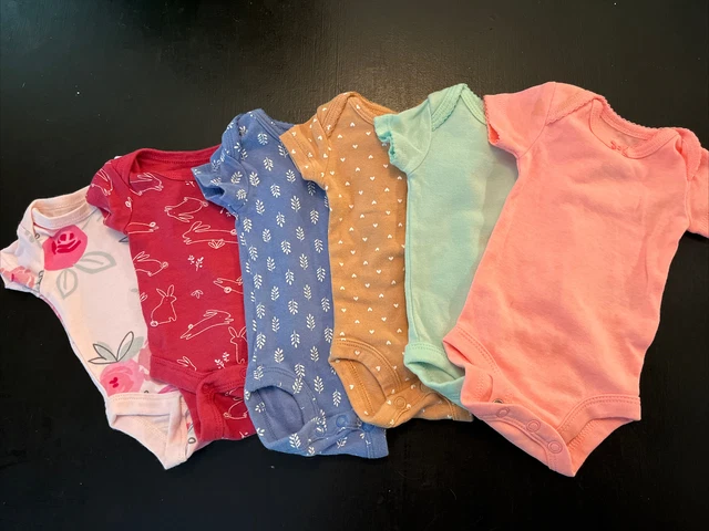 Lot Baby Girl Bodysuits Carters Gerber Preemie Reborn Doll